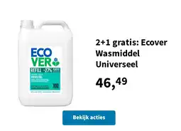 Plein.nl 2+1 gratis: Ecover Wasmiddel Universeel aanbieding