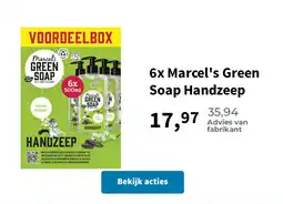 Plein.nl 6x Marcel's Green Soap Handzeep aanbieding