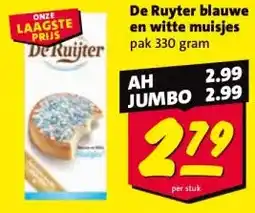 Nettorama De Ruyter blauwe en witte muisjes aanbieding