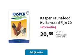 Plein.nl Kasper Faunafood Kuikenzaad Fijn 20 aanbieding