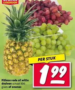 Nettorama Pitloze rode of witte druiven of ananas aanbieding