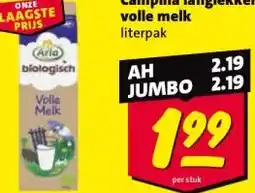 Nettorama Campina langlekker volle melk aanbieding