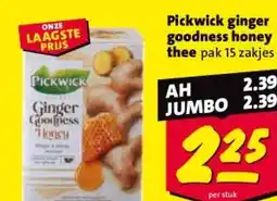 Nettorama Pickwick ginger goodness honey thee aanbieding