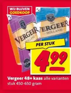 Nettorama Vergeer 48+ kaas alle varianten aanbieding