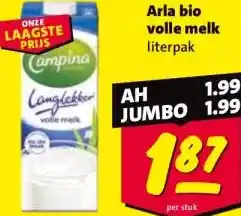 Nettorama Arla bio volle melk aanbieding