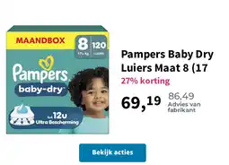 Plein.nl Pampers Baby Dry Luiers Maat 8 (17 aanbieding