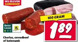 Nettorama Chorizo, cornedbeef of katenspek aanbieding
