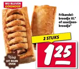 Nettorama Frikandel- broodje XL of saucijzen- broodje aanbieding