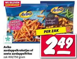 Nettorama Aviko aardappelkroketjes of zoete aardappelfrites aanbieding