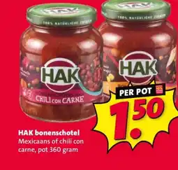 Nettorama HAK bonenschotel aanbieding