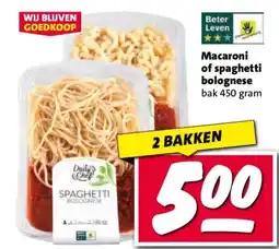 Nettorama Macaroni of spaghetti bolognese aanbieding