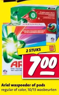 Nettorama Ariel waspoeder of pods aanbieding