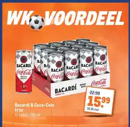 Makro Bacardi & Coca-Cola tray aanbieding