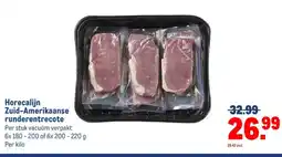 Makro Horecalijn Zuid-Amerikaanse runderentrecote aanbieding