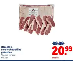 Makro Horecalijn rundercontrafilet gesneden aanbieding
