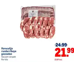 Makro Horecalijn runderribeye gesneden aanbieding