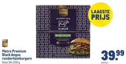 Makro Metro Premium Black Angus runderhamburgers aanbieding