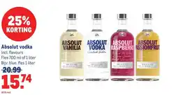 Makro Absolut vodka aanbieding