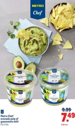 Makro Metro Chef avocado pulp of guacamole mild aanbieding