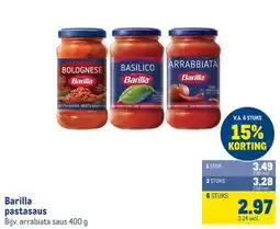 Makro Barilla pastasaus aanbieding