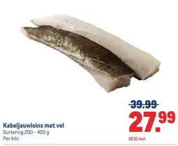Makro Kabeljauwloins met vel aanbieding