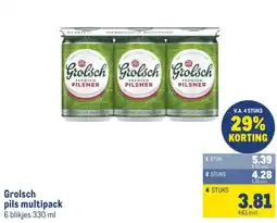 Makro Grolsch pils multipack aanbieding