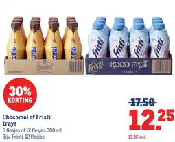 Makro Chocomel of Fristi trays aanbieding