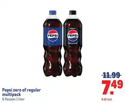 Makro Pepsi zero of regular multipack aanbieding