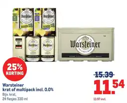 Makro Warsteiner krat of multipack incl. 0.0% aanbieding