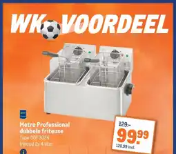 Makro Metro Professional dubbele friteuse aanbieding