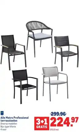 Makro Alle Metro Professional terrasstoelen aanbieding
