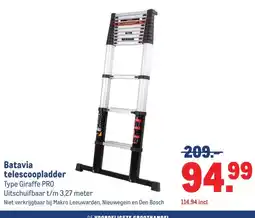 Makro Batavia telescoopladder aanbieding