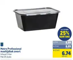 Makro Metro Professional maaltijdbak zwart aanbieding