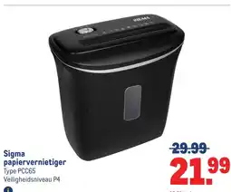 Makro Sigma papiervernietiger aanbieding