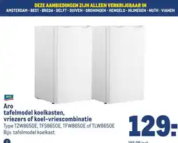 Makro Aro tafelmodel koelkasten, vriezers of koel-vriescombinatie aanbieding