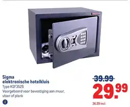 Makro Sigma elektronische hotelkluis aanbieding