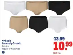 Makro My basic damesslip 5-pack aanbieding