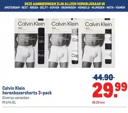 Makro Calvin Klein herenboxershorts 3-pack aanbieding
