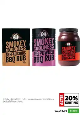 Intratuin Smokey Goodness rubs, sauzen en marshmallows. Exclusief burnables. aanbieding