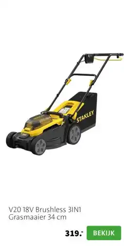 Intratuin V20 18V Brushless 3IN1 Grasmaaier 34 cm aanbieding