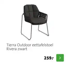 Intratuin Tierra Outdoor eettafelstoel Rivera zwart aanbieding