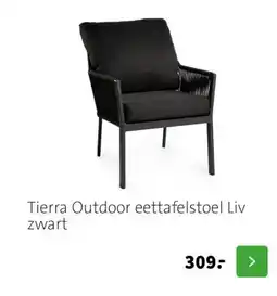 Intratuin Tierra Outdoor eettafelstoel Liv zwart aanbieding