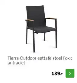 Intratuin Tierra Outdoor eettafelstoel Foxx antraciet aanbieding