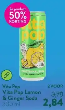 Holland & Barrett Vita Pop Lemon & Ginger Soda aanbieding