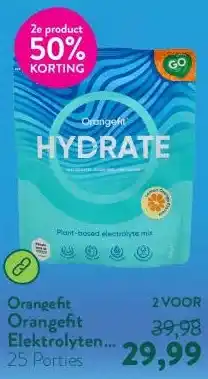 Holland & Barrett Orangefit Elektrolyten Hydrate – 135g (25 porties) aanbieding