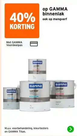 GAMMA op GAMMA binnenlak ook op mengverf aanbieding