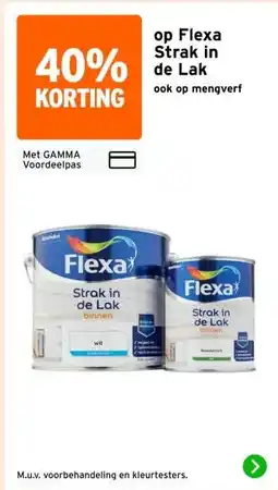 GAMMA op Flexa Strak in de Lak ook op mengverf aanbieding