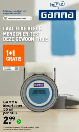GAMMA GAMMA kleurtester 55 ml aanbieding
