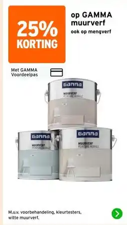 GAMMA op GAMMA muurverf ook op mengverf aanbieding
