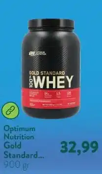 Holland & Barrett Gold Standard 100% Whey Strawberry aanbieding